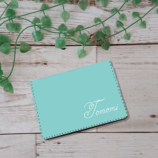 お名前入れオプション可♪パールフラッグリボン柄♡カードケース