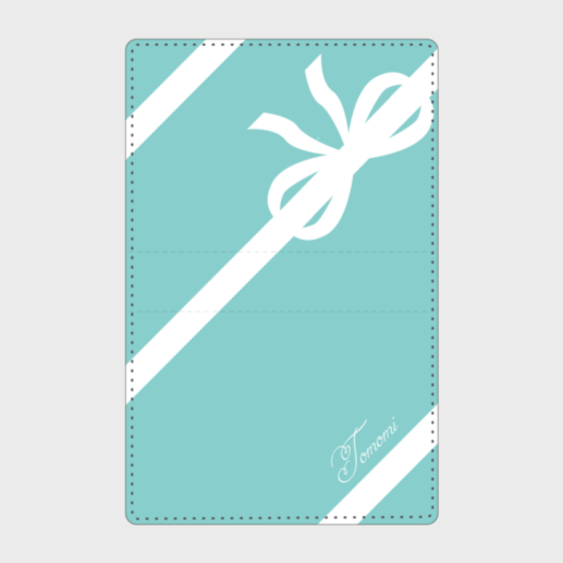 お名前入れオプション可♪コーナリボン柄♡カードケース・ティファニー