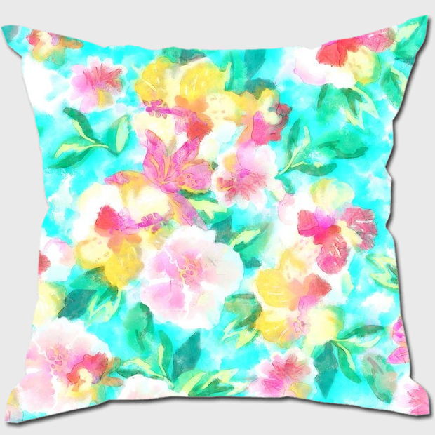 キャロル☆新品ティファニーブルーに薔薇ビオニー小花柄綿100%カバー7