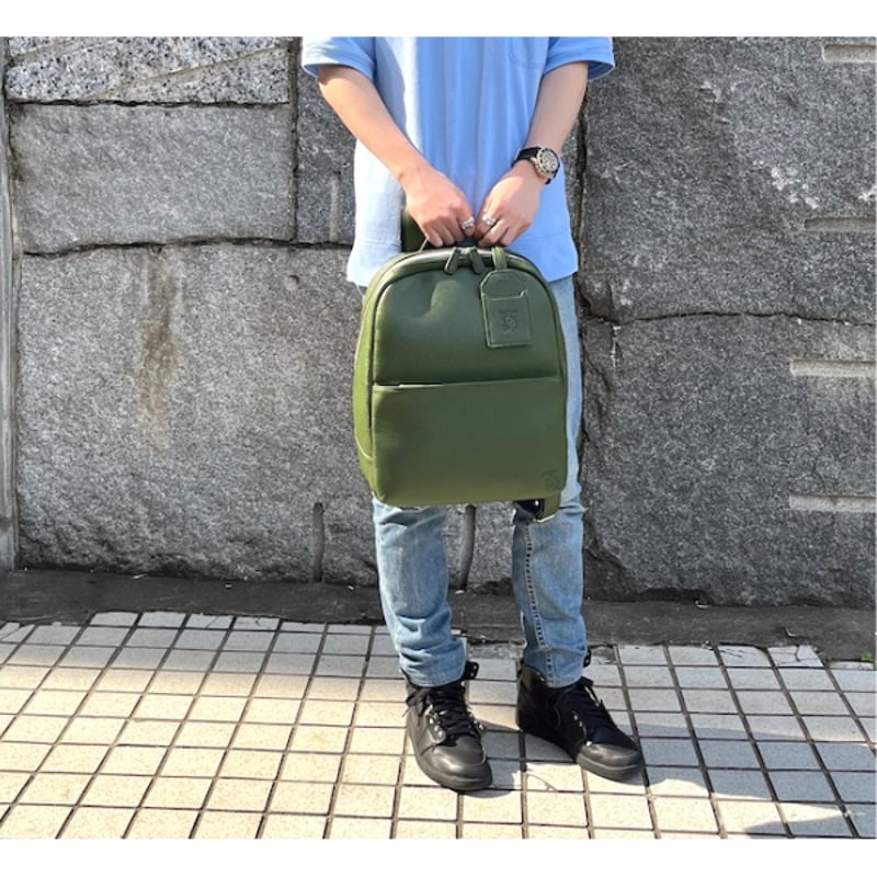 ヴィンテージ　 BARBUTZ レザー リュックサック　カーキ Amazon.co.jp: HuaChen ビンテージ 高耐久 キャンバス バック