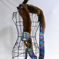 ２連セーブルのけものショルダー（ライトブラウン）