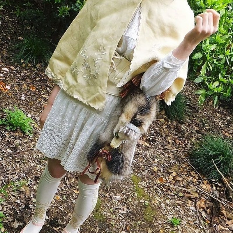 キタオポッサムの毛皮　１点もの スムース押え（レザー押え）