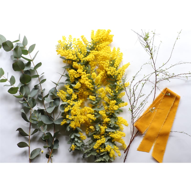 5.ミモザスワッグ 3/16(日) までご予約受付中】ミモザのスワッグS | ichirin's STORE