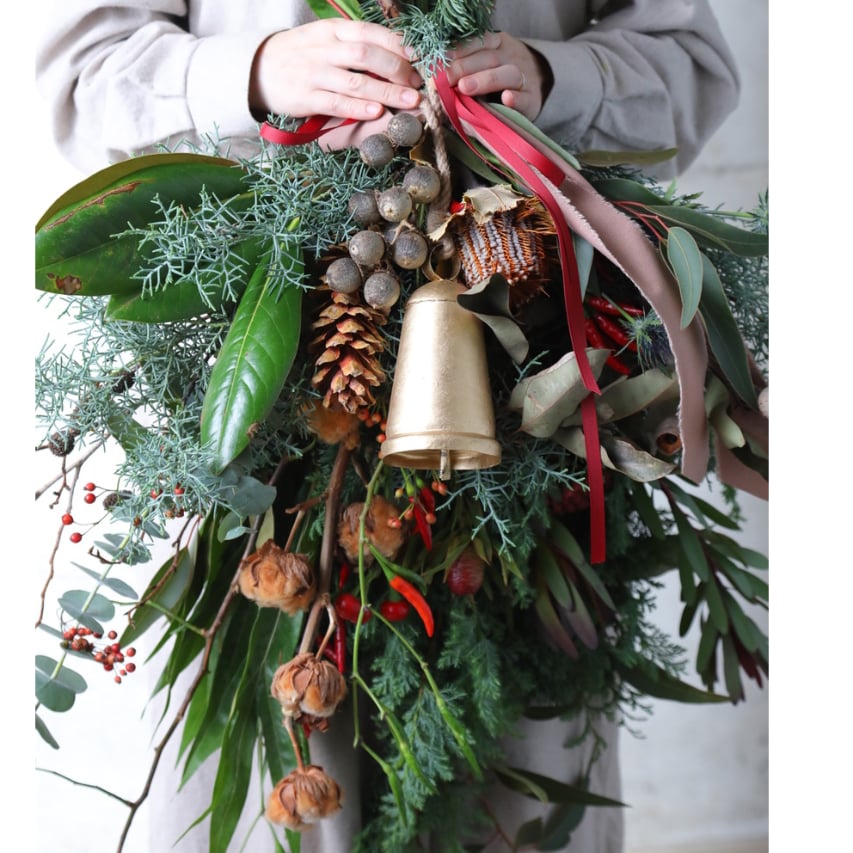 期間限定＞ベル付き・クリスマススワッグ（定番サイズ） | oeuvre