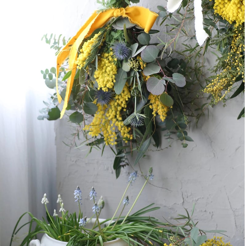 2.ミモザブーケスワッグ 2.ミモザブーケスワッグ 2.ミモザスワッグ