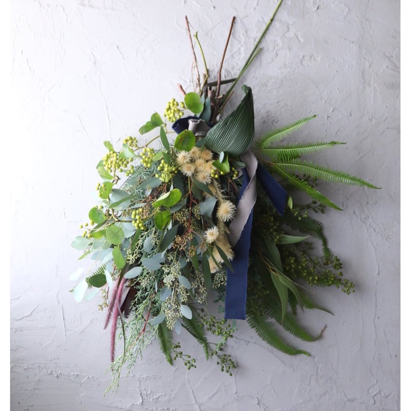 数量限定＞ 実物のグリーンスワッグ（壁掛け）定番サイズ | oeuvre