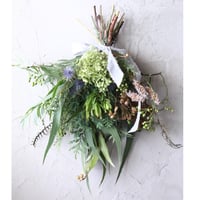 ＜数量限定＞アナベルと木の実のスワッグ（壁掛け）小サイズ
