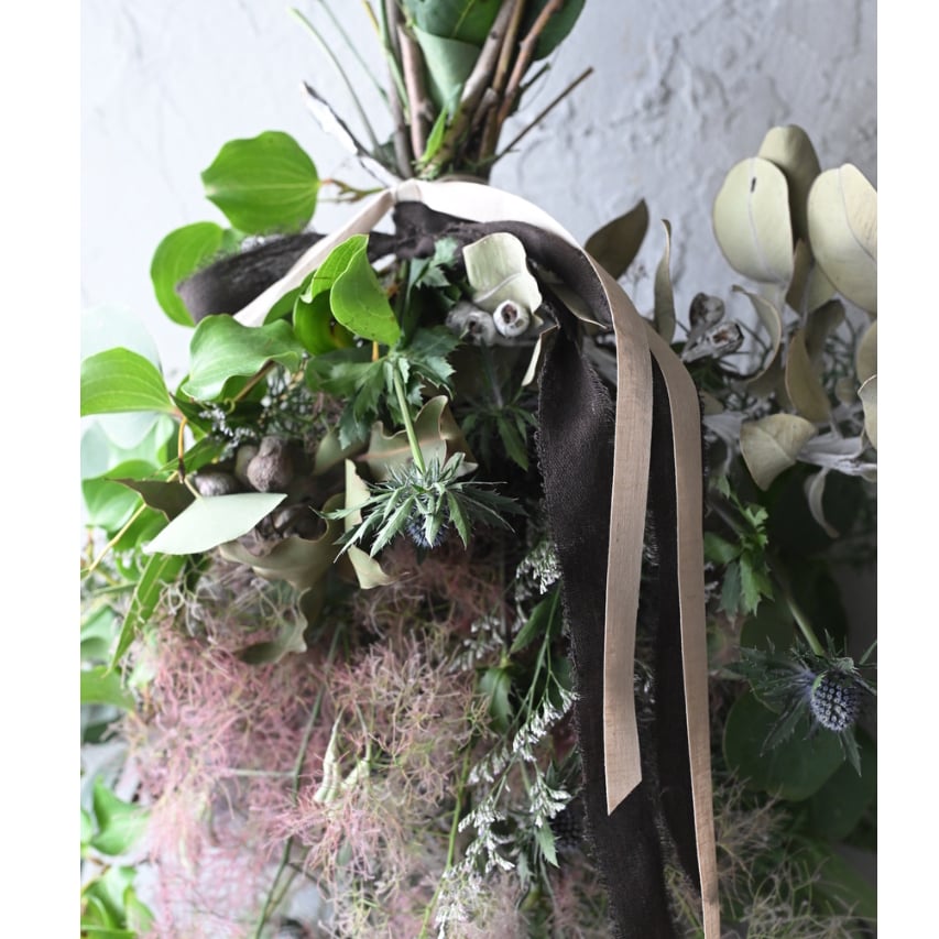 期間限定＞スモークツリーのサマースワッグ（壁飾り）定番サイズ