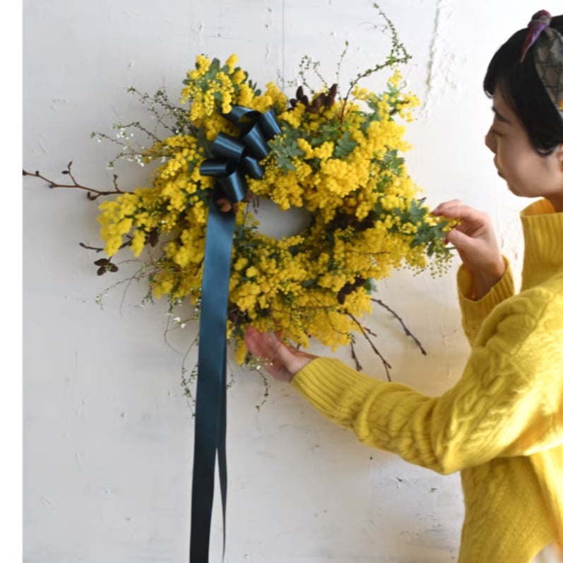 期間限定＞たっぷりミモザのリース | oeuvre