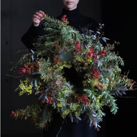 季節の植物のオーダーメイドリース　特注35000