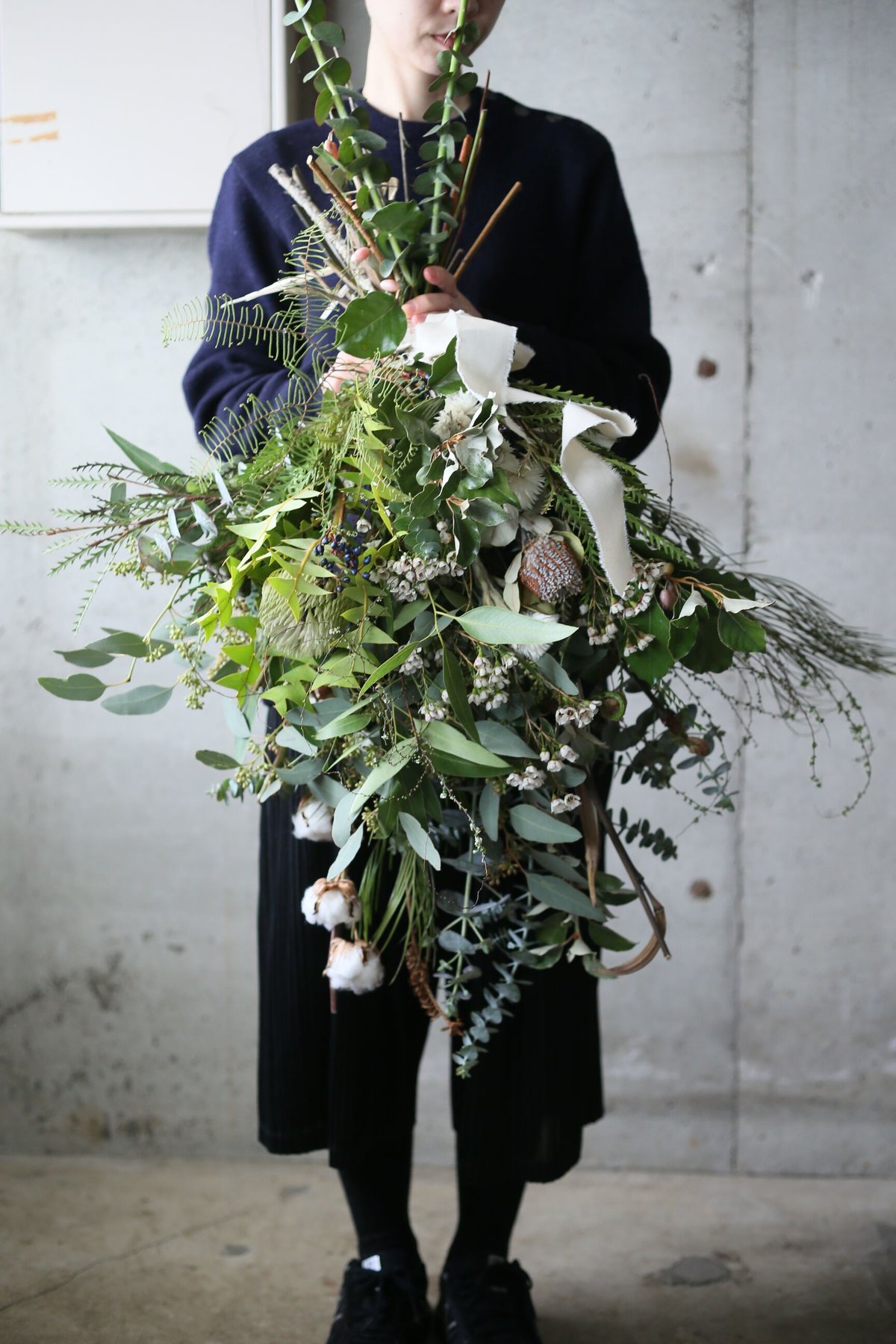 季節のグリーンで作るスワッグ（壁飾り）特大サイズ | oeuvre