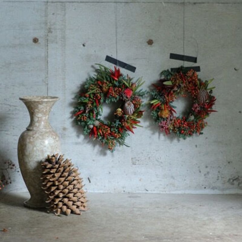 10~11月秋限定）赤い実のオーバル型リース（小サイズ） | oeuvre