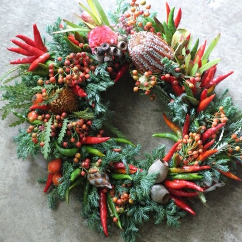 10~11月秋限定）赤い実のオーバル型リース（小サイズ） | oeuvre