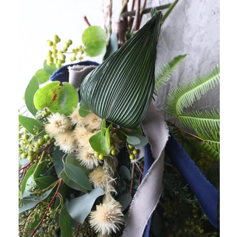 数量限定＞ 実物のグリーンスワッグ（壁掛け）定番サイズ | oeuvre