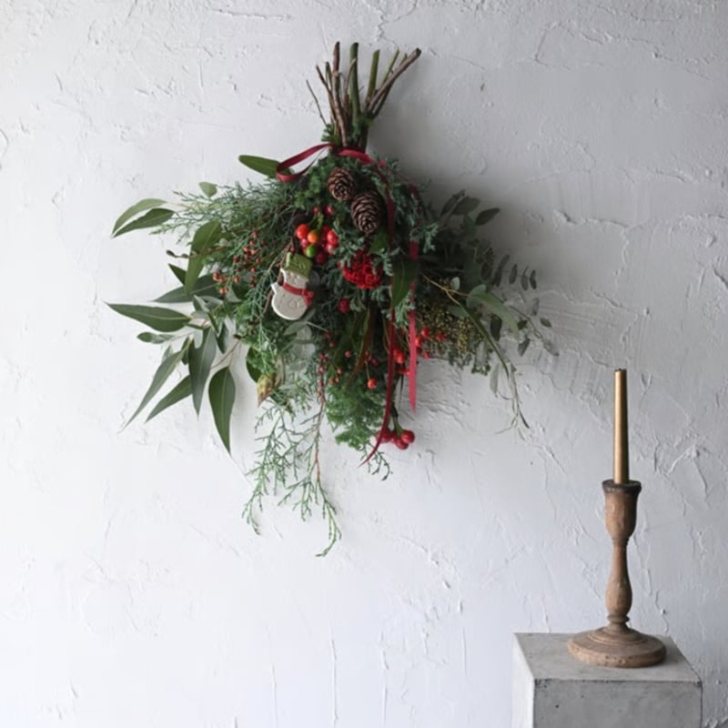 X'mas オーナメント 【BOMBKI】 数量限定＞X'mas オーナメントby 竹村良訓 × X'masスワッグ（小サイズ