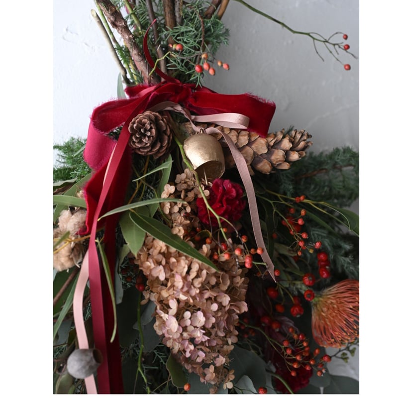 期間限定＞ベル付き・X'masスワッグ（定番サイズ） | oeuvre