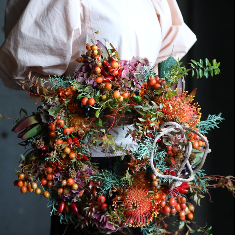 4.秋色水無月オーバルリース