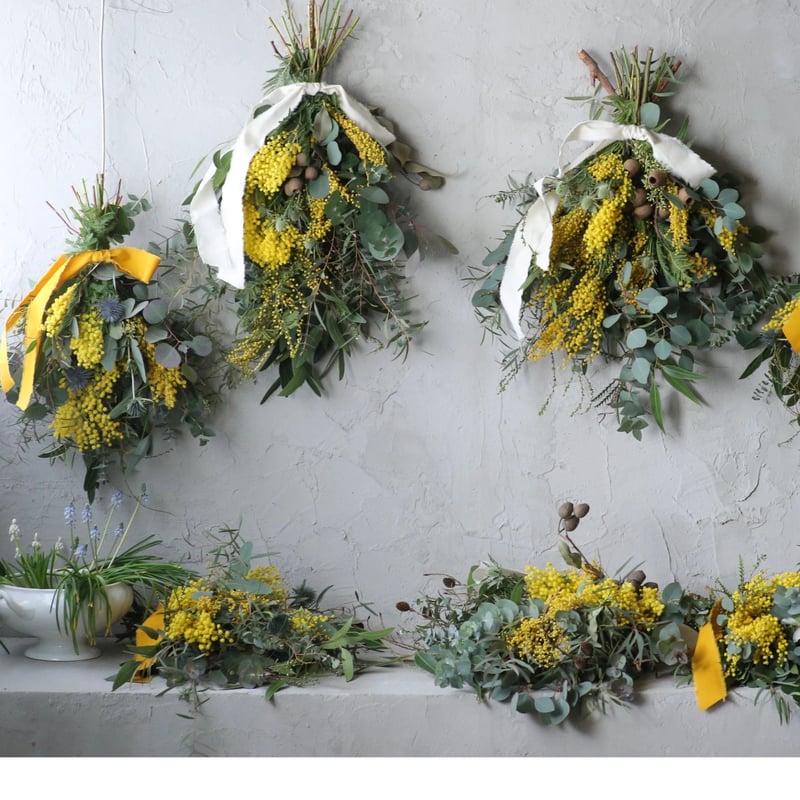 2/3(土) 11:00〜 ワークショップ：ミモザとグリーンのスワッグ | oeuvre