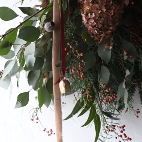 ＜期間限定＞ベル付き・X'masスワッグ（定番サイズ）