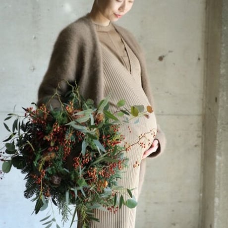 ウヴルのクリスマスリース　定番サイズ（赤×茶×緑）