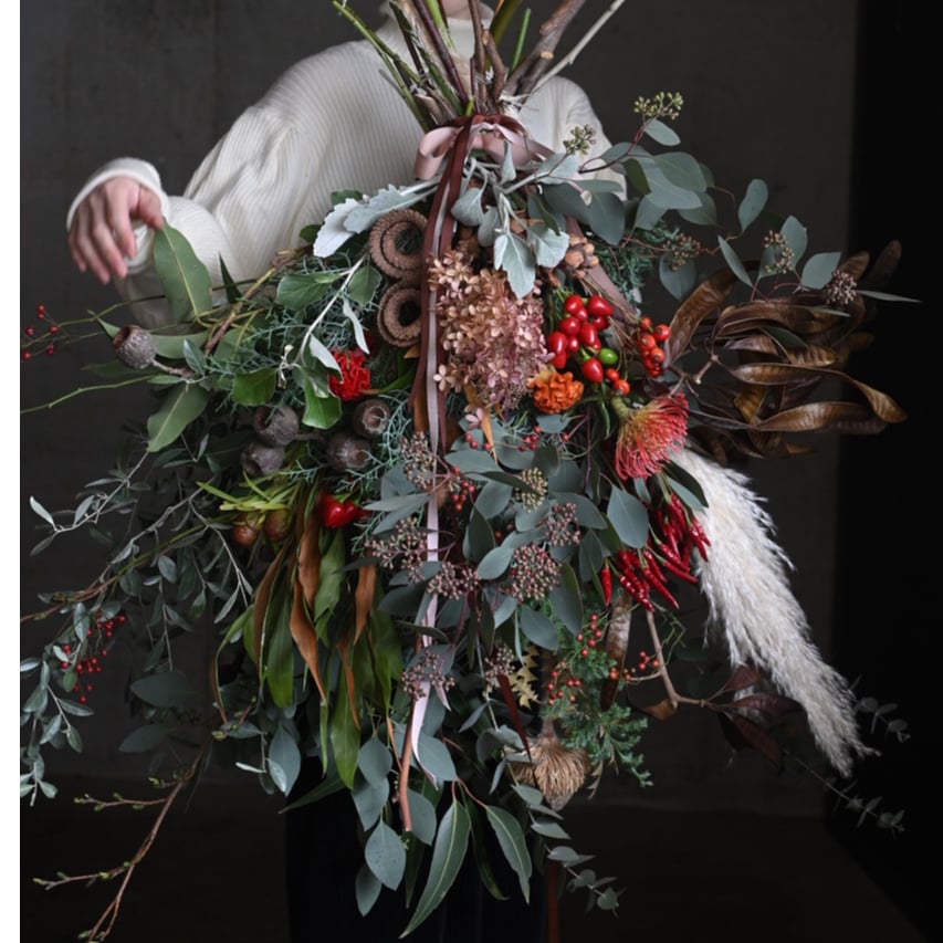 リース　特大　壁掛け (希少品) X'masスワッグ（壁飾り）特大サイズ | oeuvre