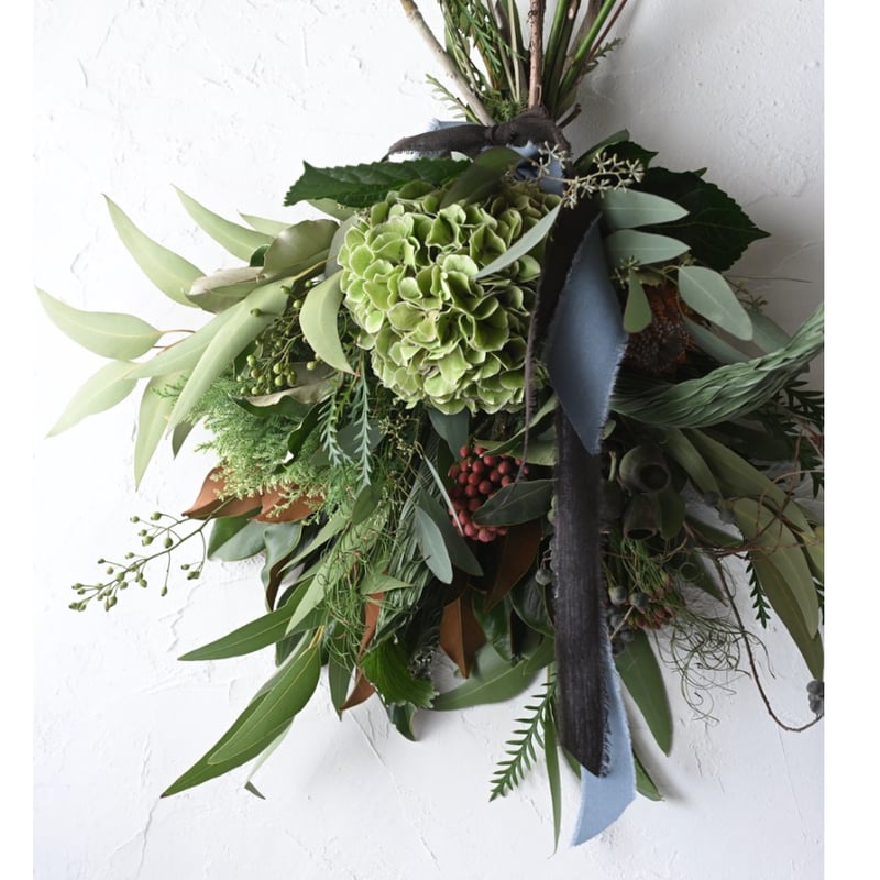 紫陽花と実物のスワッグ（定番サイズ） | oeuvre