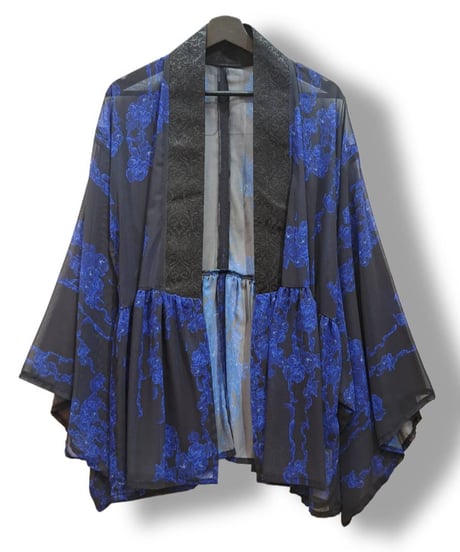 h.NAOTO/エイチ・ナオト　Bloody Rose see-through KIMONO cardigan