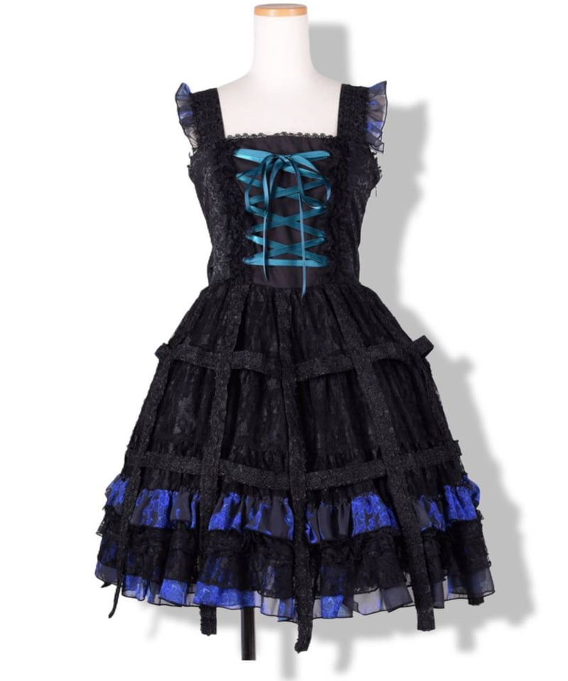 h.NAOTO/エイチ・ナオト Blue Bloody Rose Bird Cage Dres
