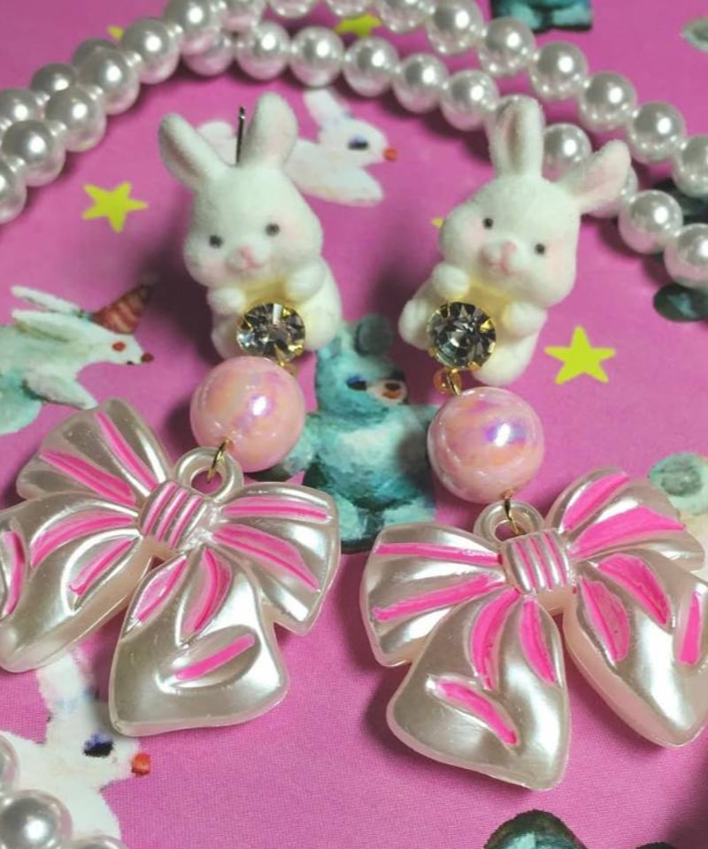 mignardises/ミニャルディーズ うさちゃんピアス（m102