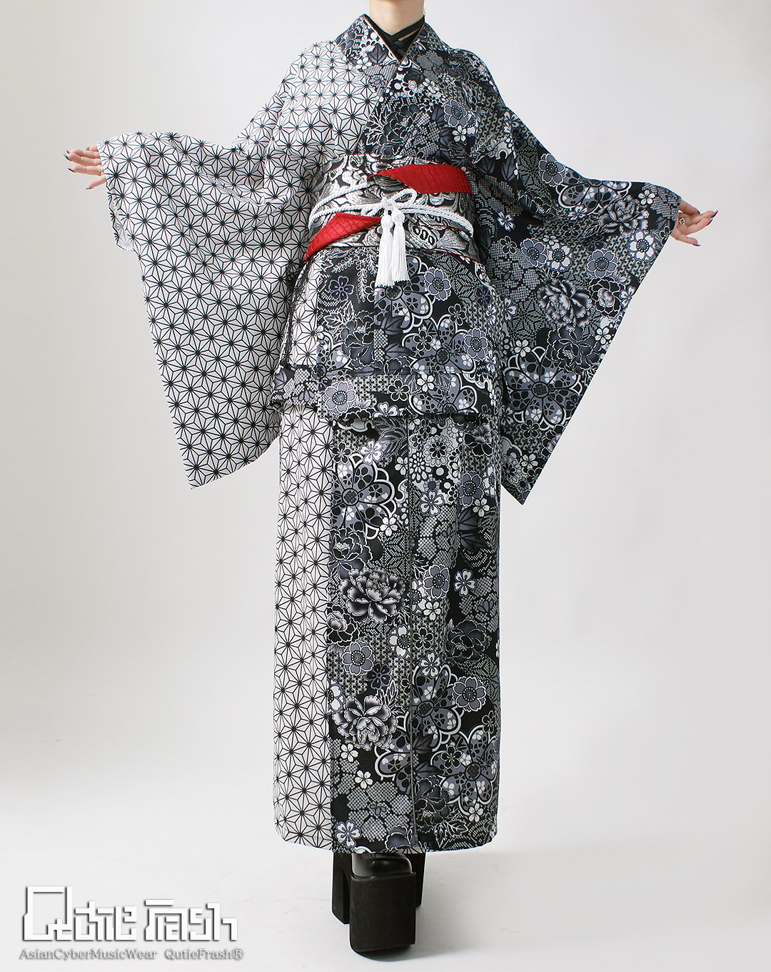 限定色!! QutieFrash 2024 浴衣セット ネイビー