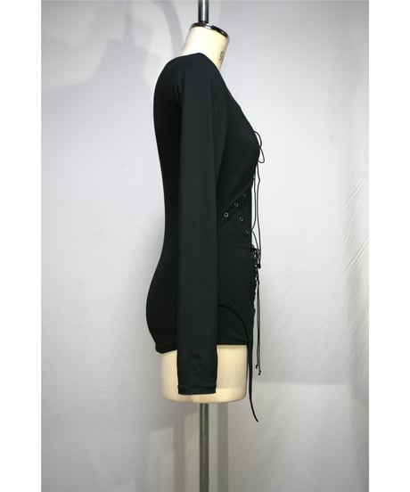 PRESENCE！/プレゼンス　261A117C　編み上げ布が付いたＴシャツ