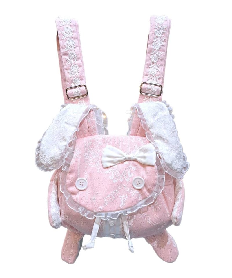 美品　h.naoto うさぎ　リュック ウサギ　エイチナオト　ゴスロリ h.NAOTO/エイチ・ナオト Lovely Bunny Frill Backpack / P