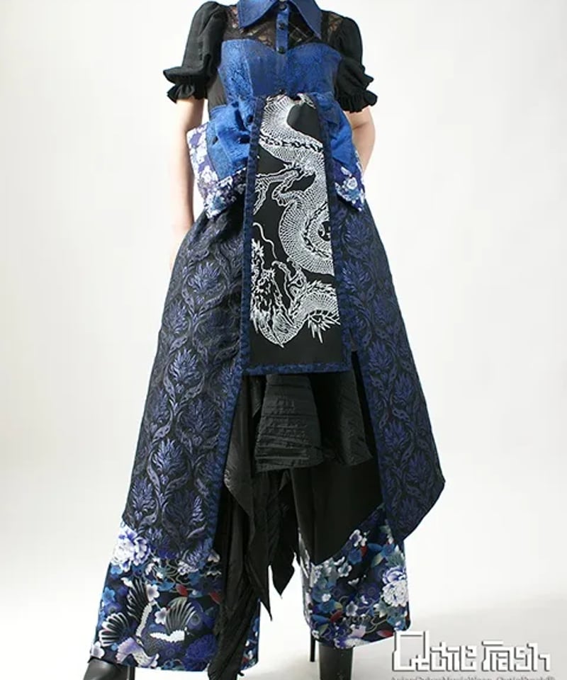 QutieFrash リボン帯コルセットブルー