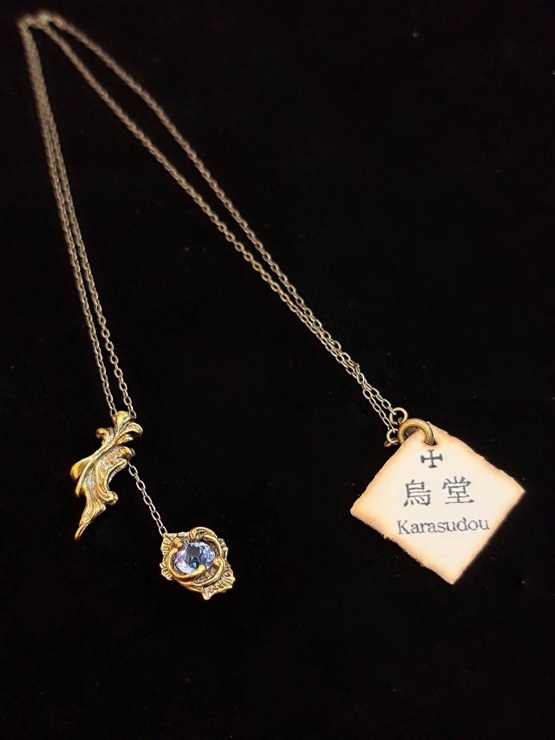 烏堂/からすどう きまぐれネックレス(アイリスガラス/1920年代 烏堂/からすどう きまぐれネックレス(アイリスガラス/1920年代