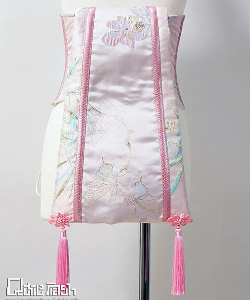 QutieFrash 花魁帯 メタリックピンク×シルバー