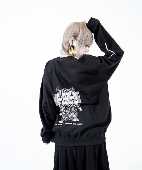 D/3/ディースリー 　『shichigoro-shingo×▽-3』 ビッグスウェット　SW-02/BK