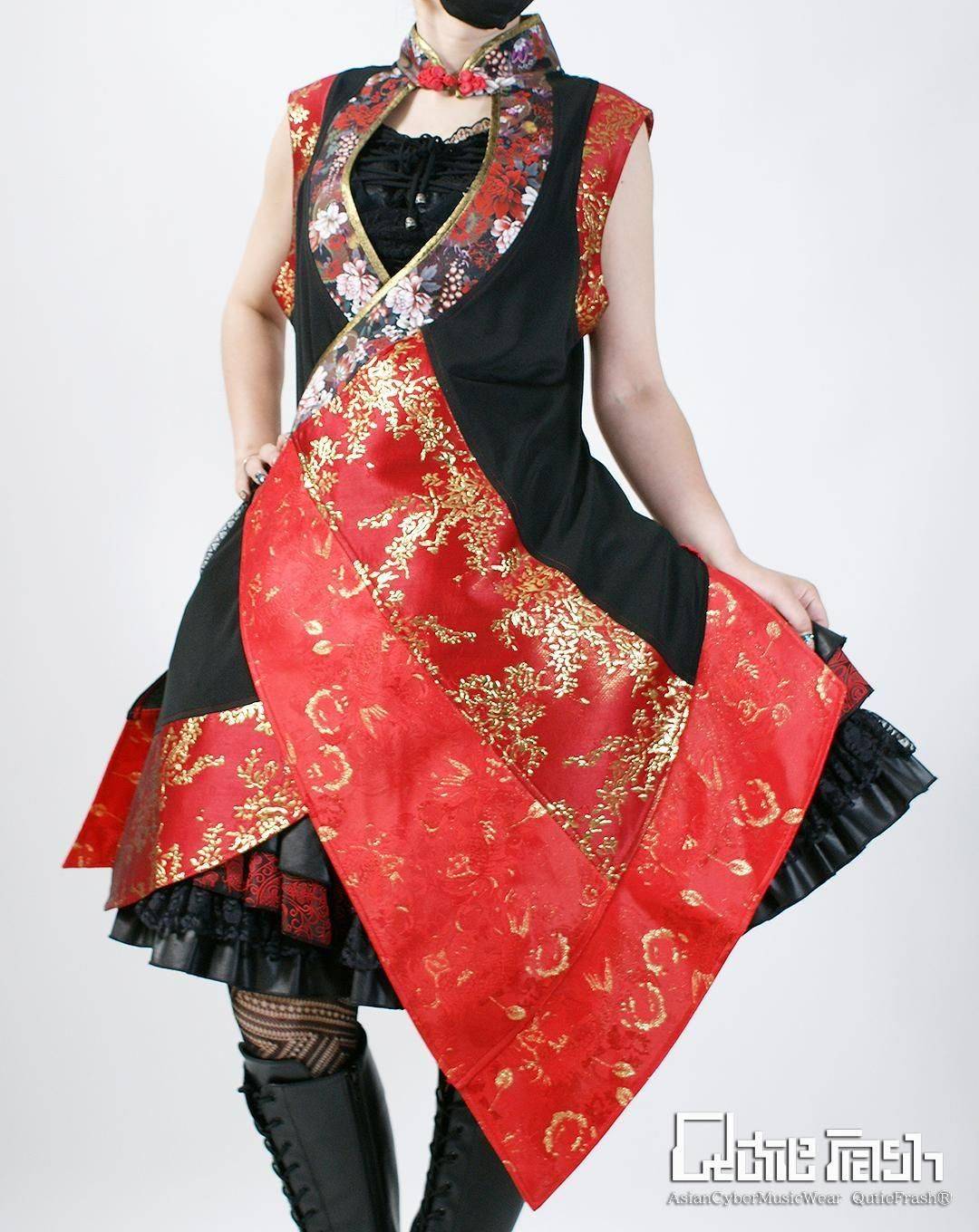 QutieFrash/キューティーフラッシュ 9891-OP 胸開きチャイナチュニック