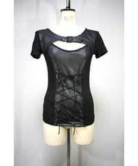 PRESENCE！/プレゼンス　261A126C　前ヨークにバックルが付いた半袖Tシャツ