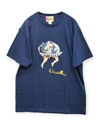 Coco&Ami/ここあみ　【Tシャツ】帽子くんサーカスタ〜☆(夜明け/ブルー) (BODYカラー：インディゴ)Lサイズ