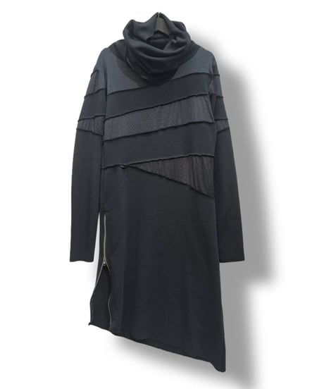 h.NAOTO/エイチ・ナオト　volume neck ZIP dress