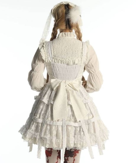 h.NAOTO/エイチ・ナオト　White Rose Bird Cage Dress (White)【M/Lサイズ】