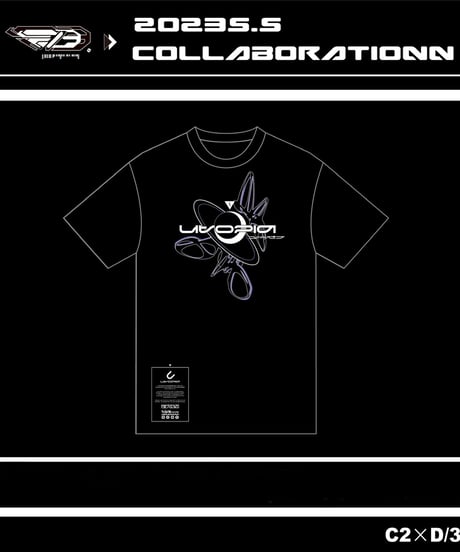 D/3/ディースリー　C2×D/3 ユートピア　ビッグTシャツ