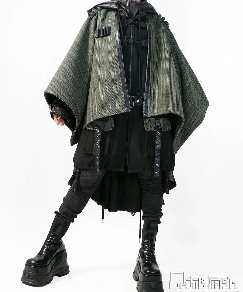 キューティーフラッシュ　黒 ドラゴン　ポンチョ・ケープ キューティーフラッシュ 黒 ドラゴン ポンチョ・ケープ