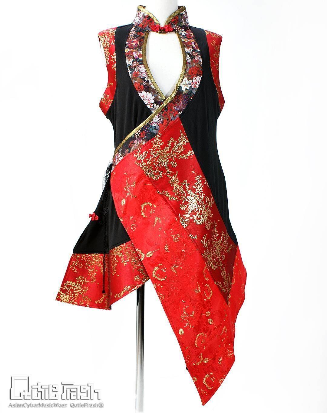 QutieFrash/キューティーフラッシュ 9891-OP 胸開きチャイナチュニック