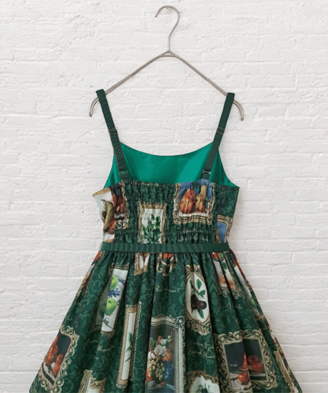 Fruit Still Life Art Museum Jumper Skirt（Green）