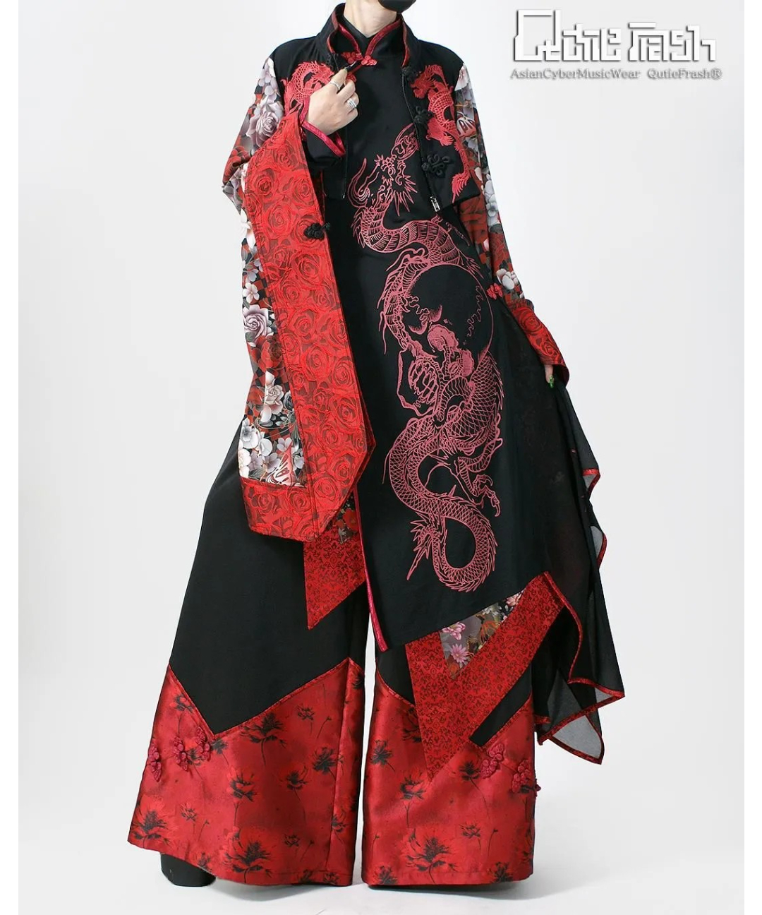 QutieFrash/キューティーフラッシュ 2003-CT 和柄チャイナカットソー