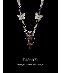 KARANSA/カランサ　KN-558 《パルファン・アメジスト＆淡水パール》天然石ネックレス3way