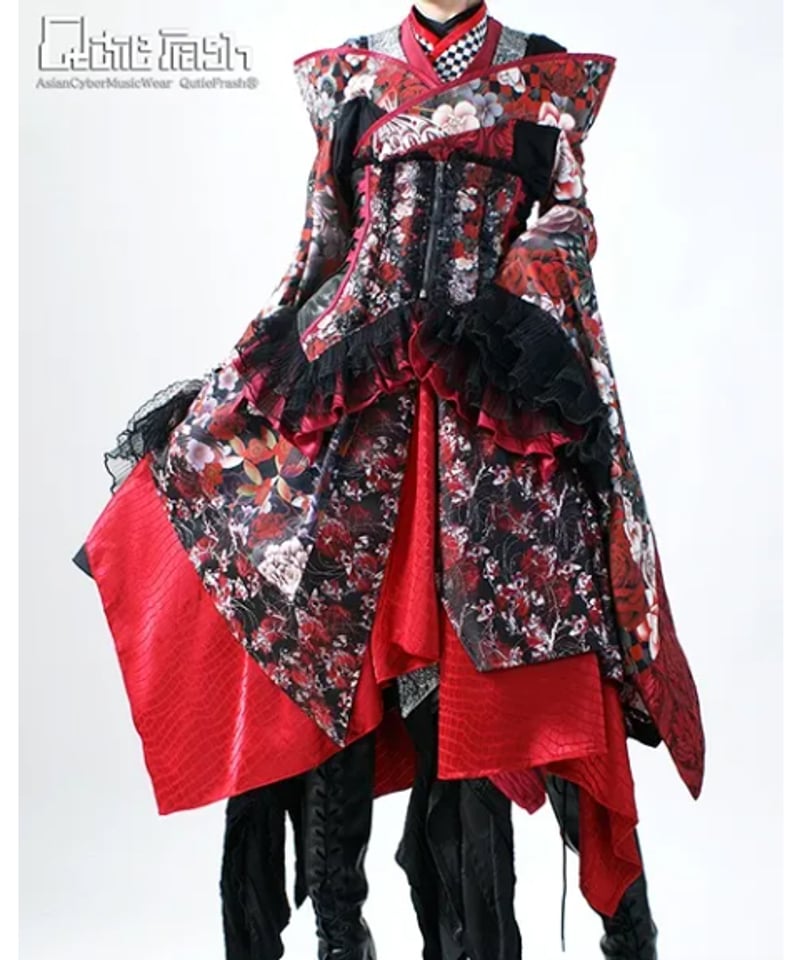 QutieFrash/キューティーフラッシュ 9761-SK 和柄アシメラップスカート  