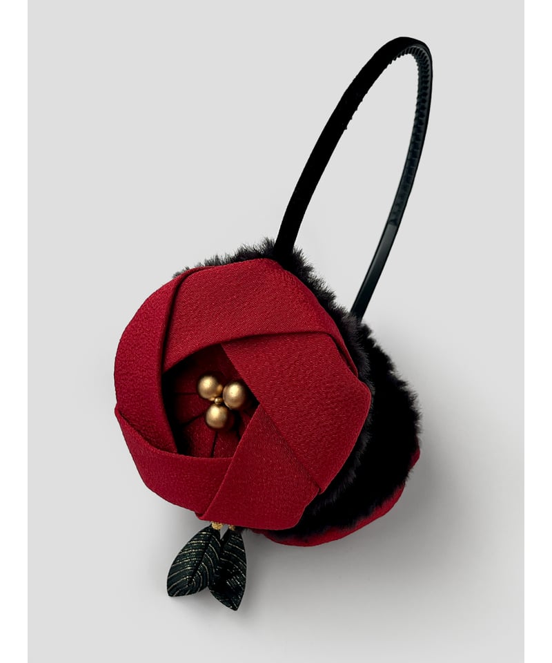 最終値下げ あそ美や　椿のイヤーマフ 和装 和 イヤーマフ あそ美や 椿のイヤーマフ 赤 | Arcobaleno Magia online shop【ア