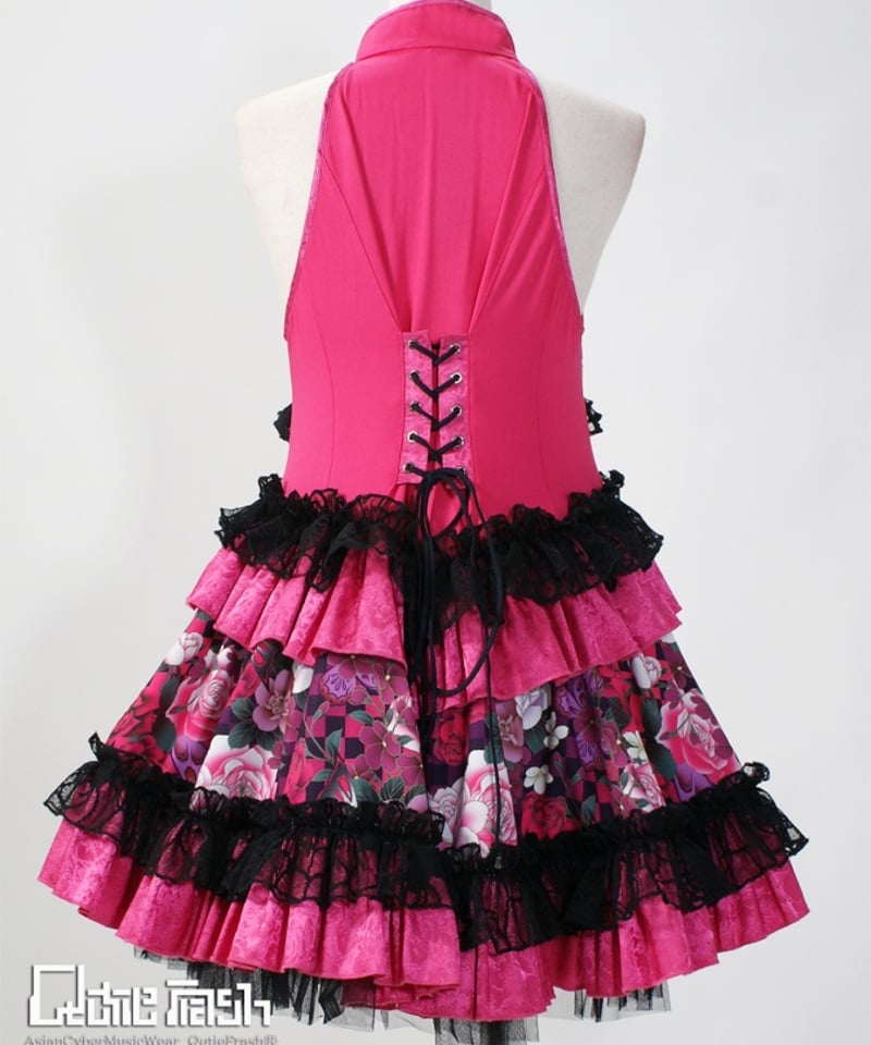 QutieFrash/キューティーフラッシュ 9858-OP 和柄ホルターワンピ | Arco